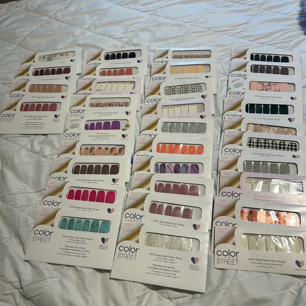 Color Street Press-On Nails Collection - Purple, Pink, Orange, Blue, Silver